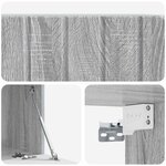 vidaXL Meuble TV mural 59 5 x 41 x 30 cm Sonoma gris Bois d'ingénierie