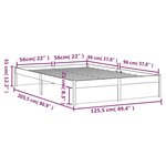 vidaXL Cadre de lit sans matelas bois massif 120x200 cm