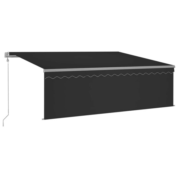 vidaXL Auvent automatique rétractable avec store 4 5x3 m Anthracite