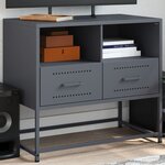 vidaXL Meuble TV anthracite 68x39x60 5 cm acier