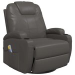 vidaXL Fauteuil à bascule de massage Anthracite Similicuir