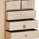 vidaXL Commode 55x30x76 cm bois massif de manguier et fer