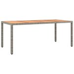 vidaXL Ensemble de bistro de jardin 7 Pièces coussins gris poly rotin