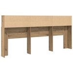 vidaXL Cabinet de Tête de Lit chêne artisanal 220 x 19 x 101.5 cm