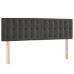 vidaXL Tête de lit à LED Gris foncé 144x5x78/88 cm Velours