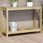 vidaXL Table de rempotage avec étagère 108x35x75 cm bois pin imprégné