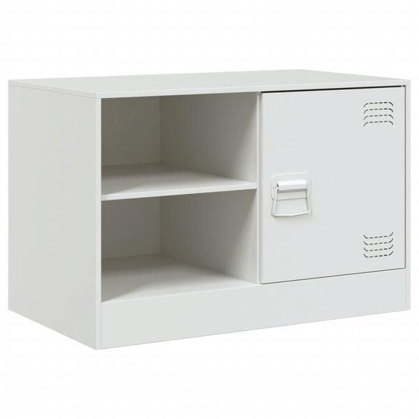 vidaXL Meuble TV blanc 67x39x44 cm acier