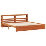 vidaXL Cadre de lit Cire marron 180 x 200 cm Bois de Pin Massif