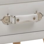 vidaXL Table de chevet Blanc 40x35x40 cm Similicuir
