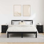 vidaXL Cabinet de chevet 2 Pièces Chêne noir 39 x 39 x 47.5 cm