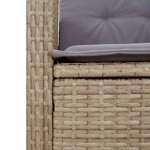 vidaXL Ensemble à manger de jardin coussins 5 Pièces mélange beige rotin
