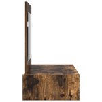 vidaXL Table de maquillage murale en chêne fumé 83x40x70 cm