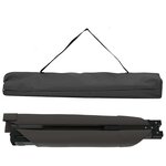 vidaXL Lit de camping pliant 2 Pièces Noir Tissu Oxford