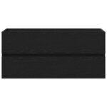 vidaXL Cabinet de lavabo Chêne noir 100 x 39 x 62 cm Bois d'ingénierie