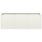 vidaXL Jardinière blanc 120x40x40 cm acier laminé à froid