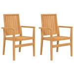 vidaXL Ensemble à manger de jardin 3 Pièces Bois de teck massif