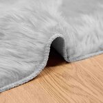 vidaXL Tapis en Peau de Mouton Synthétique Gris 240 x 240 cm Polyester