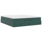 VidaXL Cadre de lit ottoman avec matelas vert foncé 160x200 cm velours