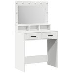 Coiffeuse vidaXL avec lumières LED  blanche  79x41x135 cm