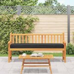 vidaXL Coussin de palette Noir 180 x 40 x 8 cm Tissu Oxford