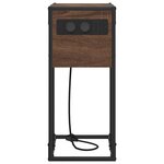 vidaXL Table de chevet Chêne marron Bois d'ingénierie