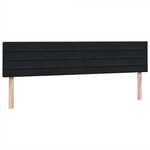 vidaXL Sommier à lattes de lit avec matelas noir 180x210 cm velours