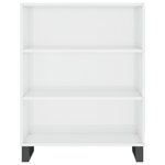 vidaXL Buffet haut Blanc brillant 69 5x34x180 cm Bois d'ingénierie
