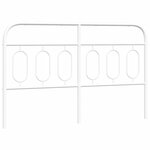 vidaXL Tête de lit métal blanc 137 cm