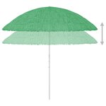 vidaXL Parasol de plage Hawaii vert 300 cm
