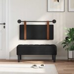 vidaXL Tête de lit suspendue Noir PU antique