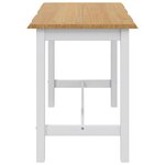 VidaXL Table haute EKAI Blanc 112 x 70 x 91 cm Bois de pin massif