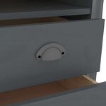 vidaXL Bureau Hill Gris 150x50x74 cm Bois de pin solide
