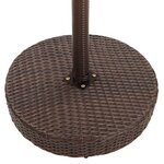 Vidaxl ensemble bar de jardin 5 pièces et coussins résine tressée marron