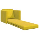 vidaXL Canapé-lit avec coussin Jaune foncé 74 x 77 x 81 cm Velours