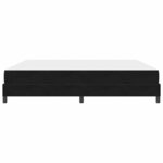 vidaXL Lit à ressorts avec matelas Noir 200 x 200 cm tissu