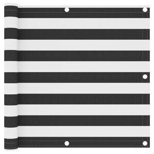 vidaXL Écran de balcon Anthracite et blanc 90x500 cm Tissu Oxford