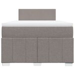 vidaXL Sommier à lattes de lit avec matelas Taupe 120x200 cm Tissu