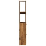 vidaXL Armoire de salle de bain vieux bois 25x25x170cm bois ingénierie
