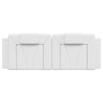 vidaXL Coussin de tête de lit blanc 120 cm similicuir