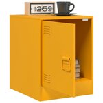 vidaXL Table de chevet jaune moutarde 34 5x39x44 cm acier
