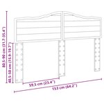 vidaXL Tête de lit Gris béton 150 cm Bois d'ingénierie