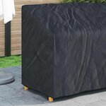 vidaXL Housse de banc de jardin Noir 134 x 70 x 65 / 94 cm Tissu 420D