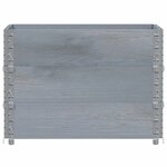 vidaXL Jardinière gris 80x60 cm bois massif de pin