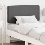 vidaXL Tête de lit capitonnée Blanc et gris clair 90 cm Pin massif