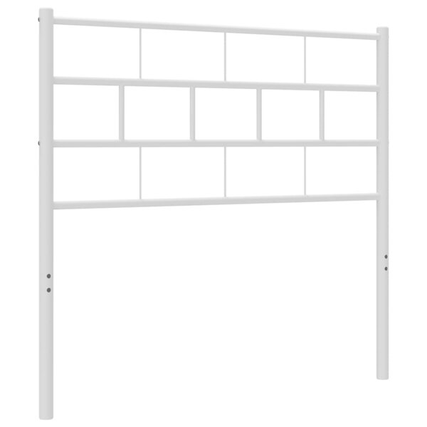 vidaXL Tête de lit de remplacement métal blanc 80 cm