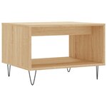 vidaXL Table basse chêne sonoma 60x50x40 cm bois d'ingénierie