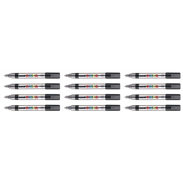 Marqueur pointe conique moyenne posca pc5m 1 8 - 2 5mm argent x 12 posca