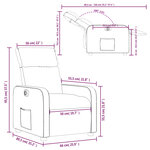 vidaXL Fauteuil inclinable électrique Noir Tissu