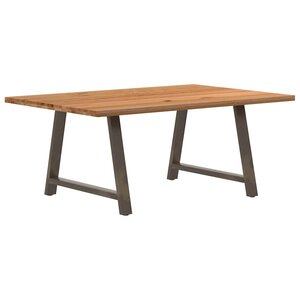 vidaXL Table à manger marron clair bois de chêne massif rectangulaire