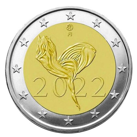 Pièce 2€ commémorative 2022 Finlande (100 ans du ballet National)